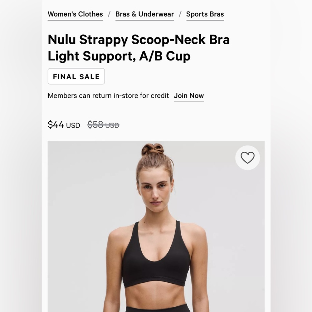 Nulu Strappy Scoop Neck Bra NWT